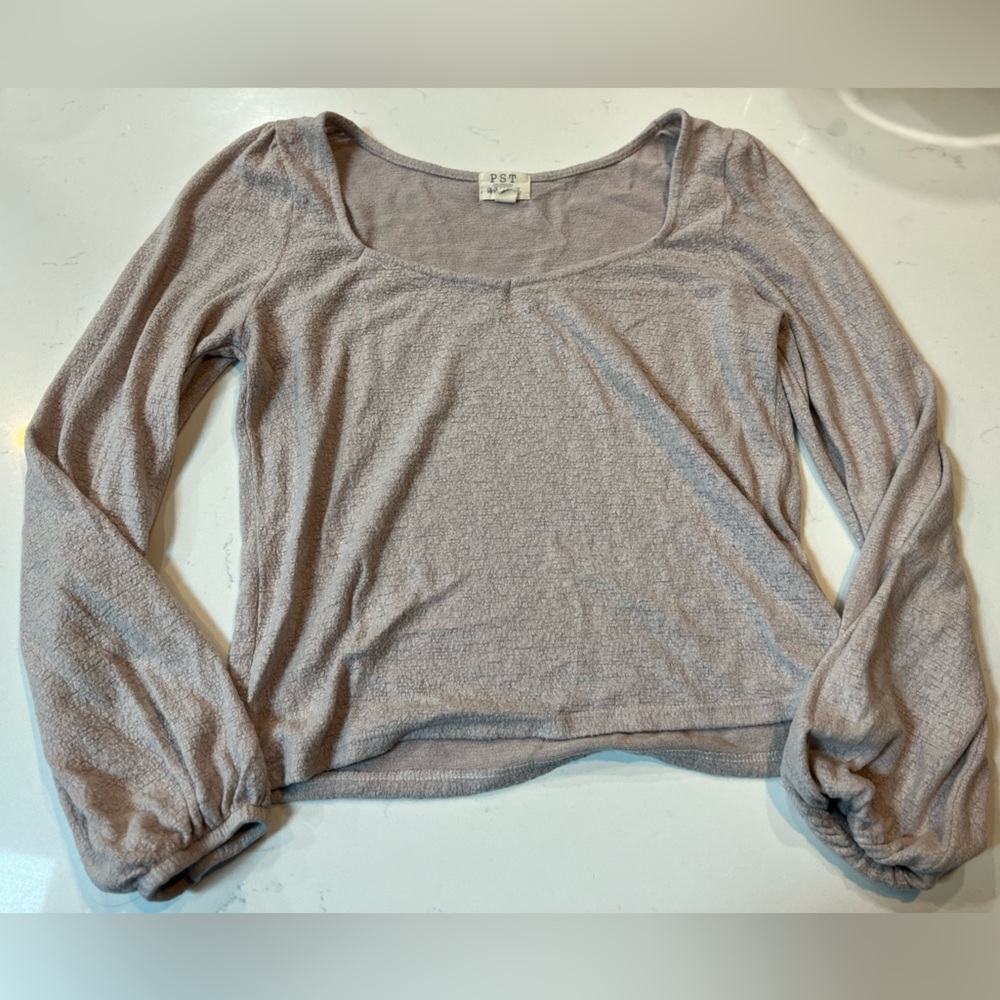 Pink long sleeve top size medium